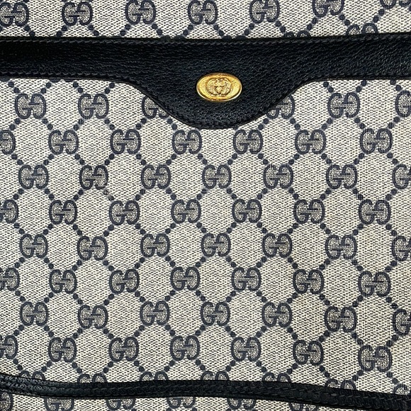 8️⃣0️⃣0️⃣Gucci Supreme Blue Web Coated Canvas Shoulder Tote - Picture 3 of 11